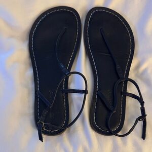 Bernardo Navy Leather Sandals